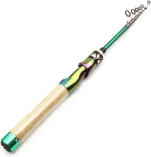 Ultra-Short Carbon Telescopic Spinning Fishing Rod, 1.68m, Portable & Lightweight, Electroplated Design, for Travel & Outdoor Adventures