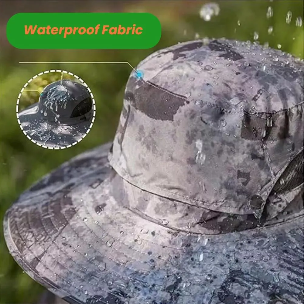 Ultralight Hat with Fans Solar Power, Outdoor Wide Brim Sun Hat with 2 Solar Fan, Removable USB Charging Fan