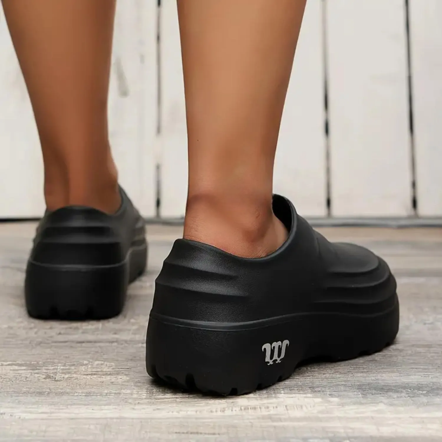 Unisex Black Chef Shoes Mens Womens Lightweight Non-Slip Work Shoes for Kitchens