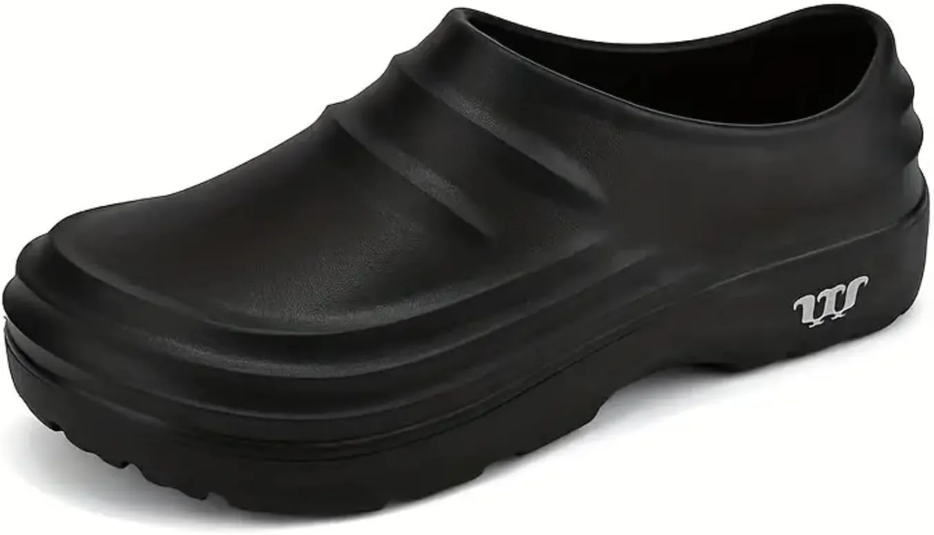 Unisex Black Chef Shoes Mens Womens Lightweight Non-Slip Work Shoes for Kitchens