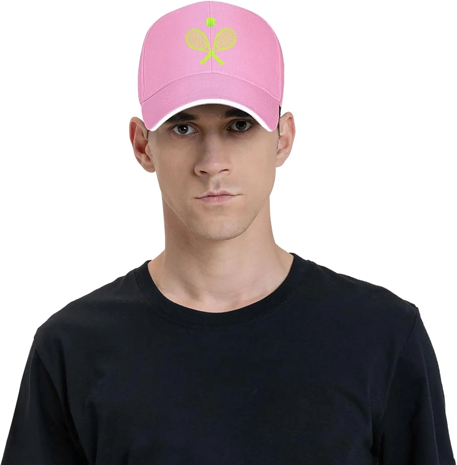 Unisex Love Tennis Baseball Cap Adjustable, Tennis Racket Ball Baseball Hat for Men Women
