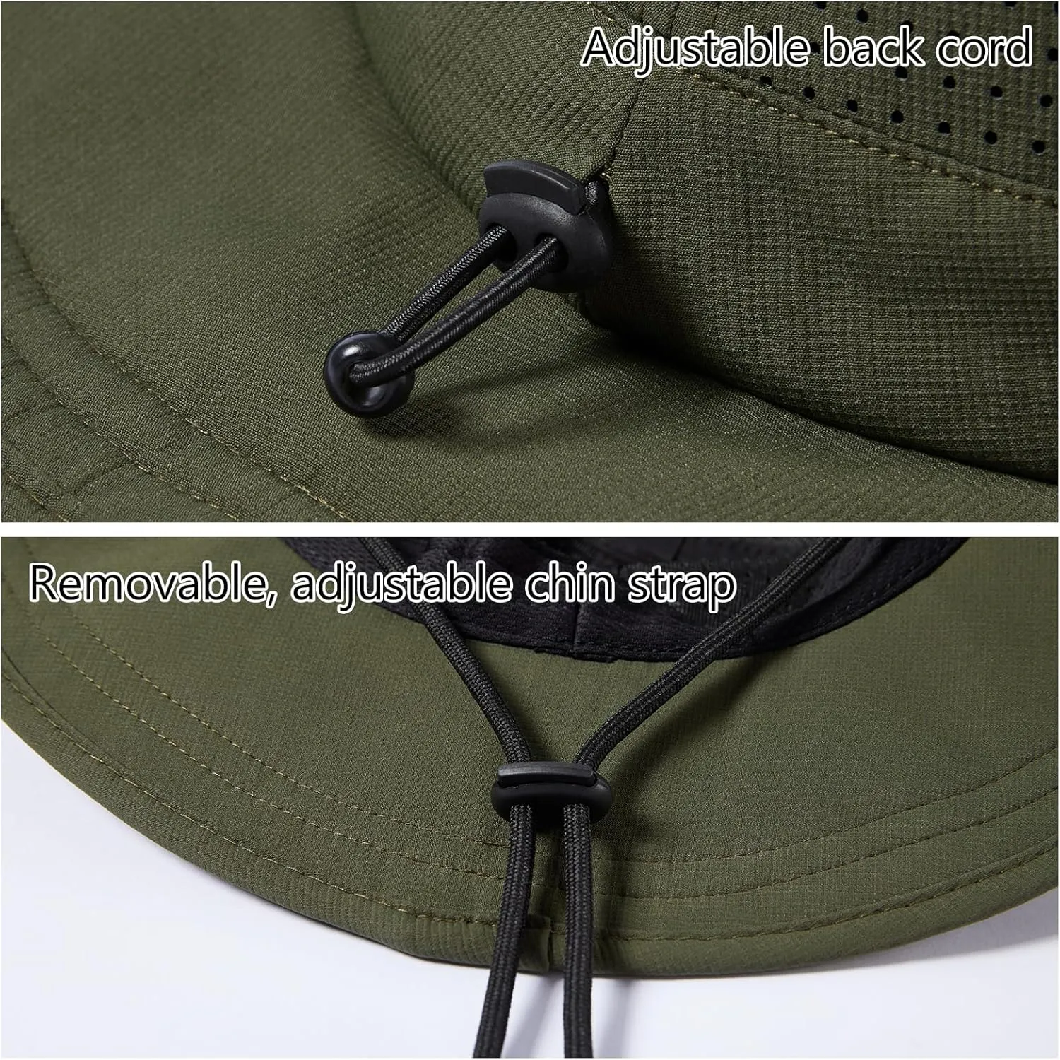 UPF 50  Bucket Sun Hat with Laser Perforated Mesh Cooling Adjustable Breathable Lightweight for Outdoor Men Women
