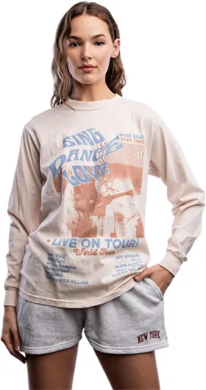 Urban Nation Women's Long Sleeve Cotton T-Shirt, Lightweight Crewneck Tee