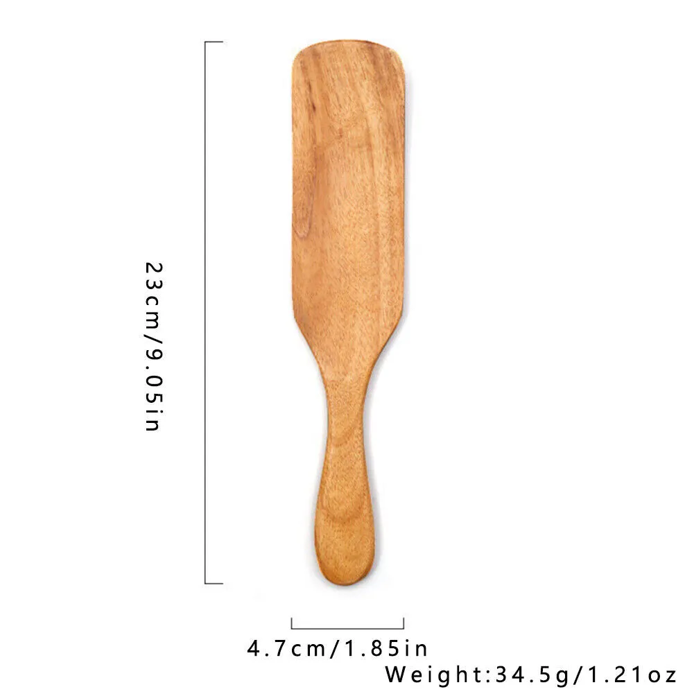 US 1-2 Set of 5 Pcs Nice-nook Spurtles Cook Kitchen Tool Wooden Non Stick Spoon