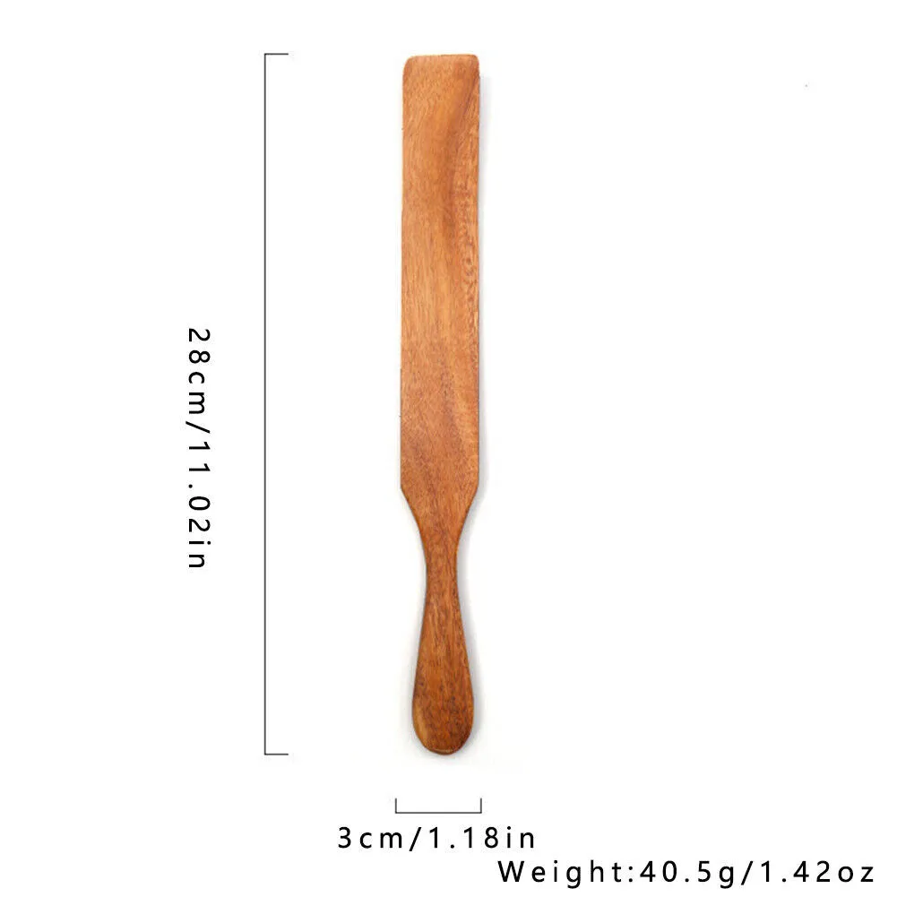 US 1-2 Set of 5 Pcs Nice-nook Spurtles Cook Kitchen Tool Wooden Non Stick Spoon