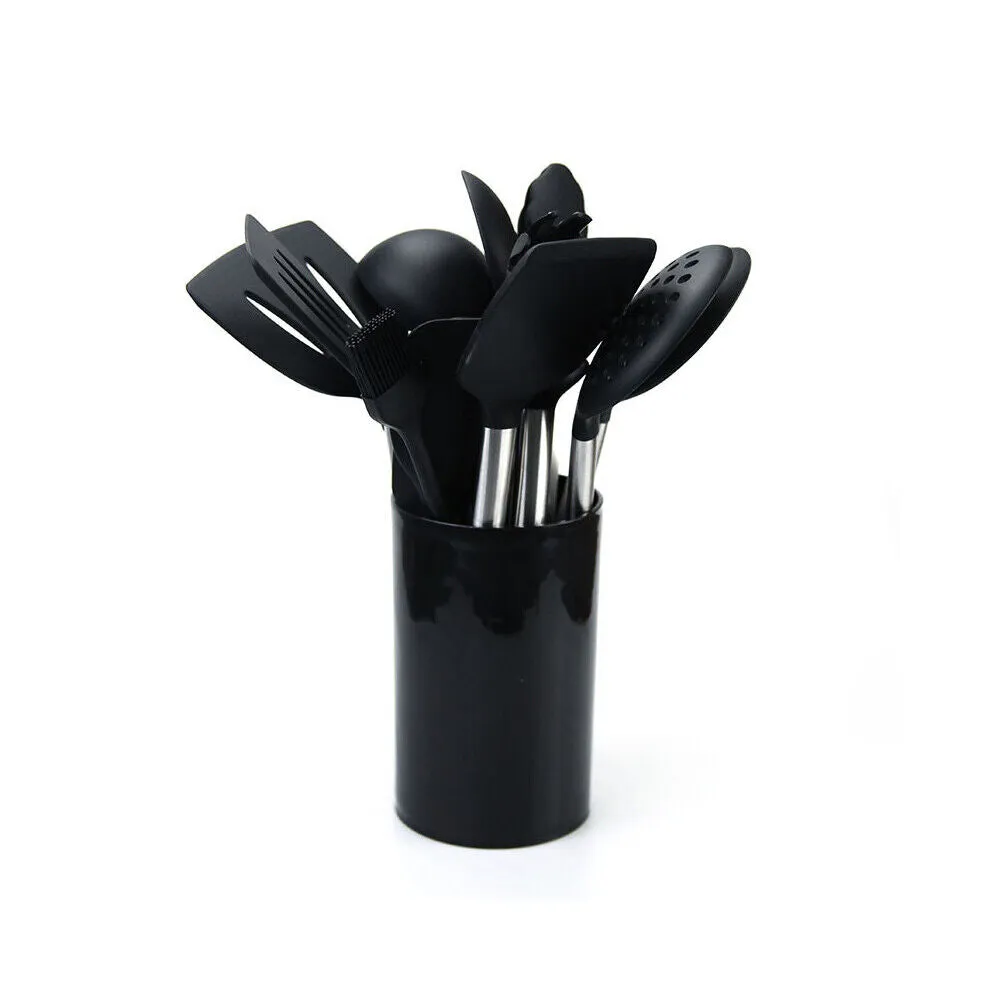 US 14 Pcs Set Silicone Cooking Utensils Kitchen Utensil Heat Resistant Nonstick