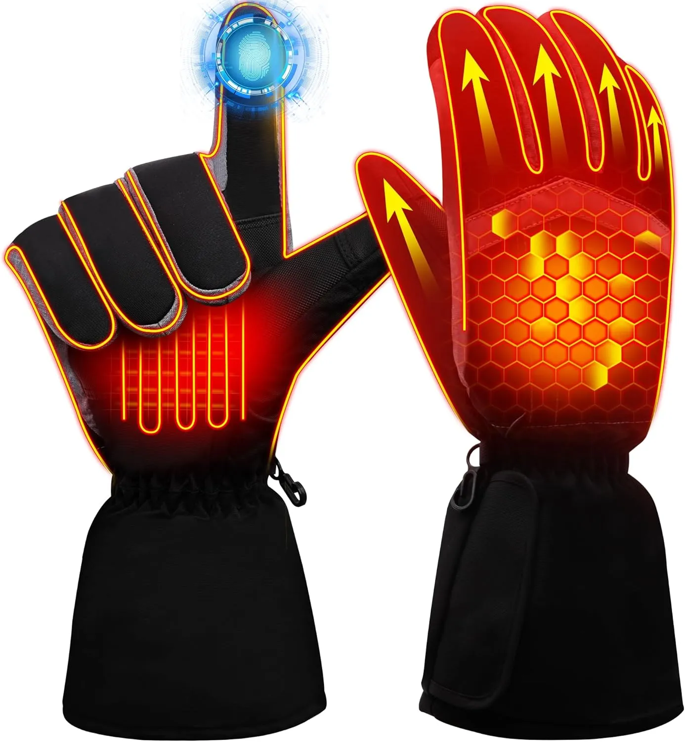 USB Heated Gloves for Women Electric Touchscreen Waterproof Heated for Raynauds Arthrithis Hand Warmer Rechargeable Winter Ski Work Design Winter Gift for Indoor and Outdoor