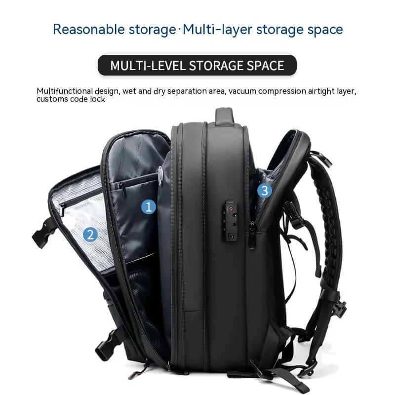 Vacuum Compression Travel Set – Backpack with Power Bank