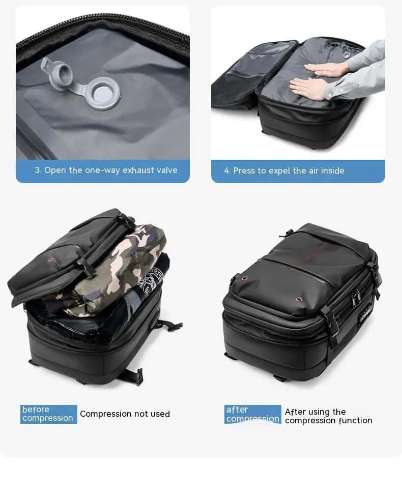 Vacuum Compression Travel Set – Backpack with Power Bank