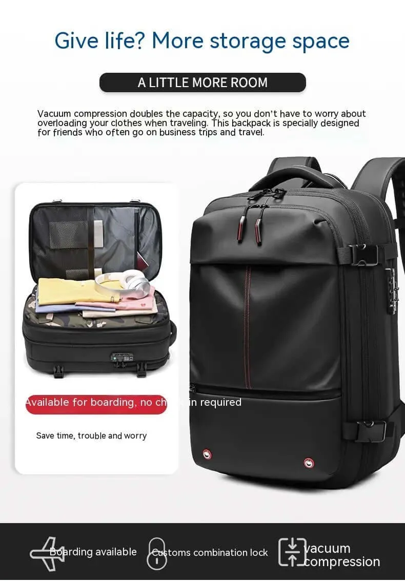Vacuum Compression Travel Set – Backpack with Power Bank