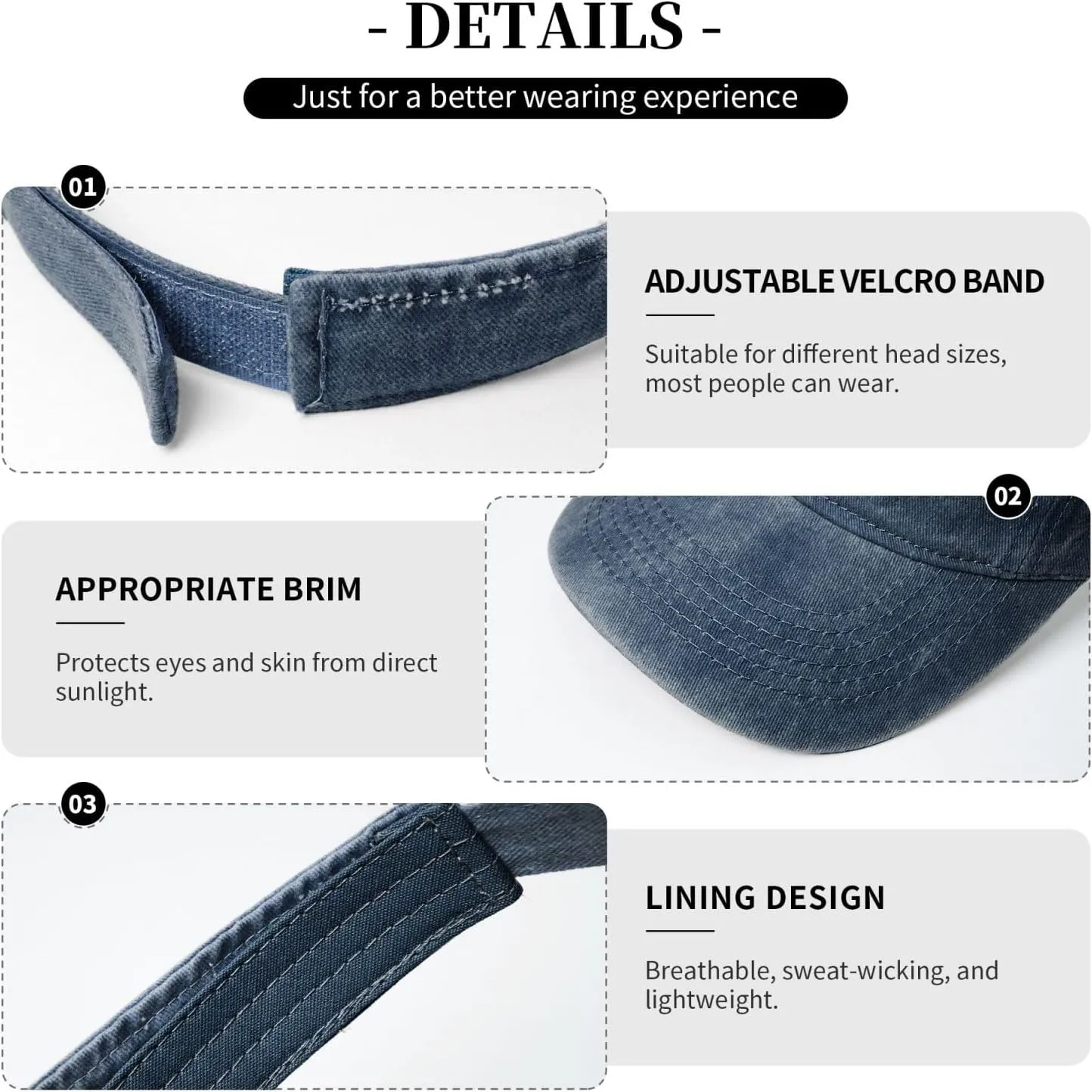 Vault Floor Uneven Beam Sun Visor Hats for Women Men Adjustable Cotton Sun Hat Golf Cap