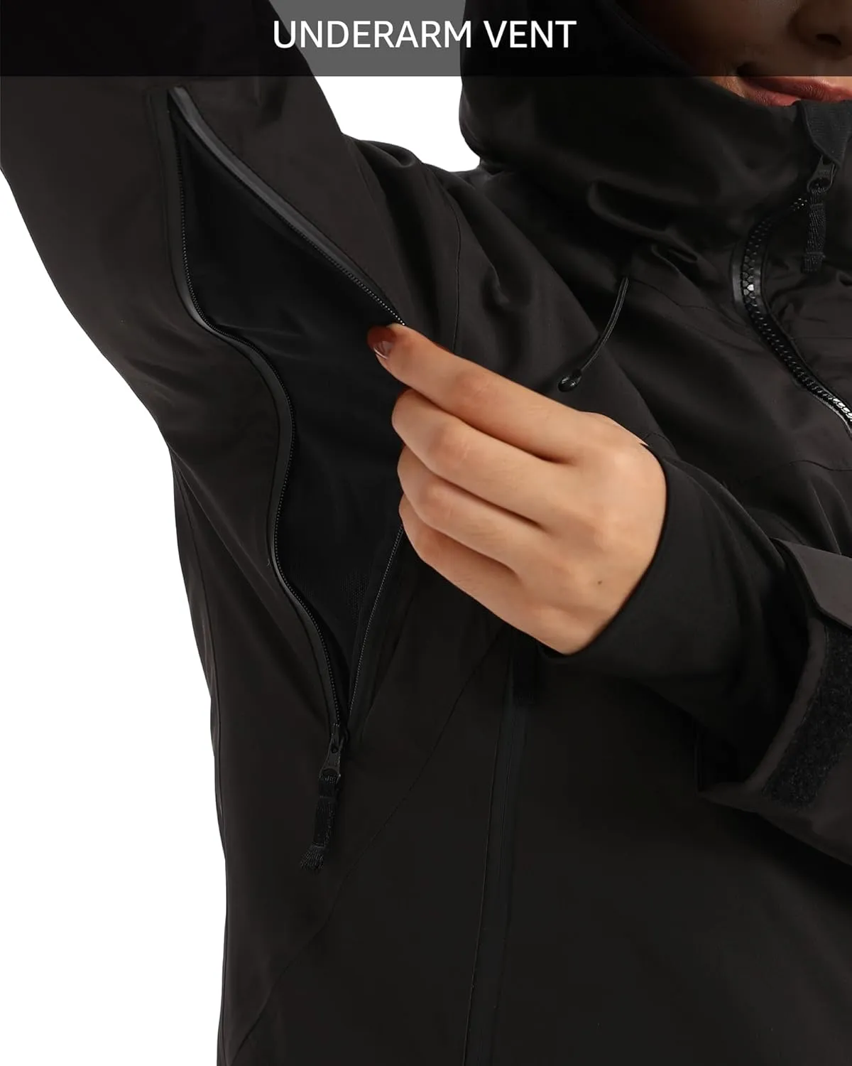 Venustas Women's Heated 3L Ski Insulated Jacket with 12V Battery, Waterproof, Windproof,Breathable, RECCO Reflector Built in