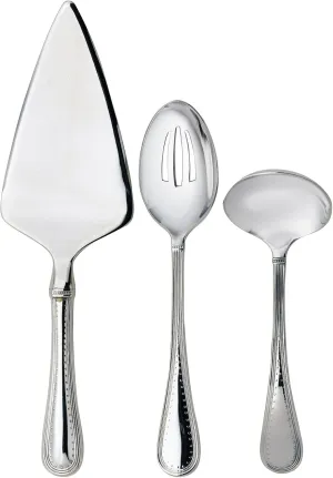 Vera Wang by Wedgwood Grosgrain 3-Piece Serving Set, Stainless Steel