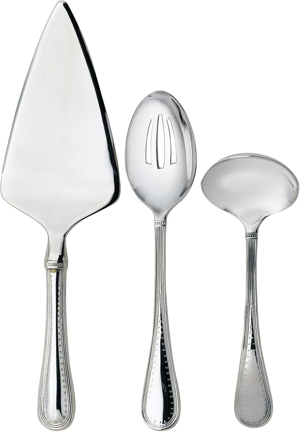 Vera Wang by Wedgwood Grosgrain 3-Piece Serving Set, Stainless Steel