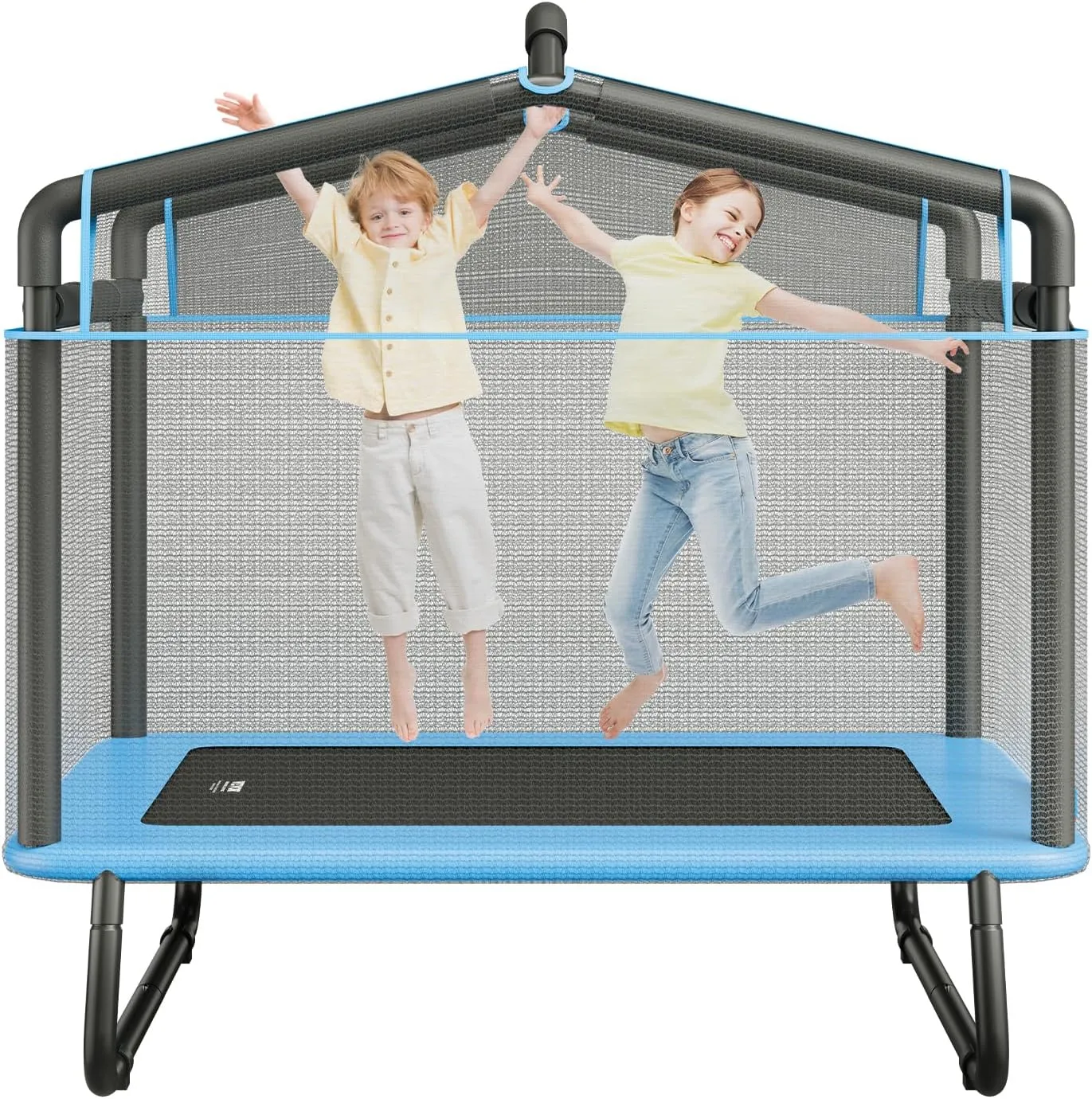 VEVOR 6FT Trampoline 72" Indoor/Outdoor Trampoline, Mini Trampolines with Safety Enclosure Net, Gymnastics Bar, Hammock, Recreational Trampoline Birthday