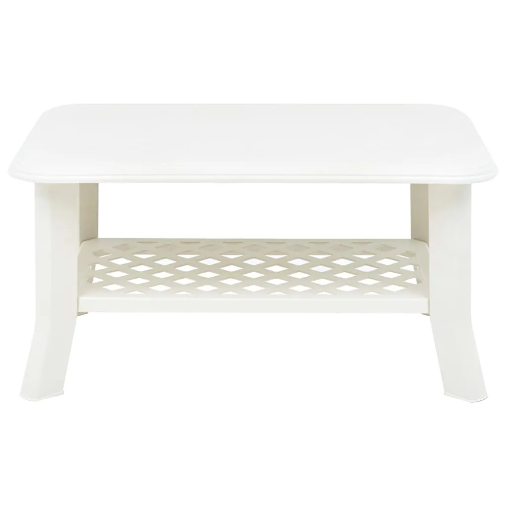 vidaXL Coffee Table Plastic Couch Accent Side Table White/Green/Anthracite