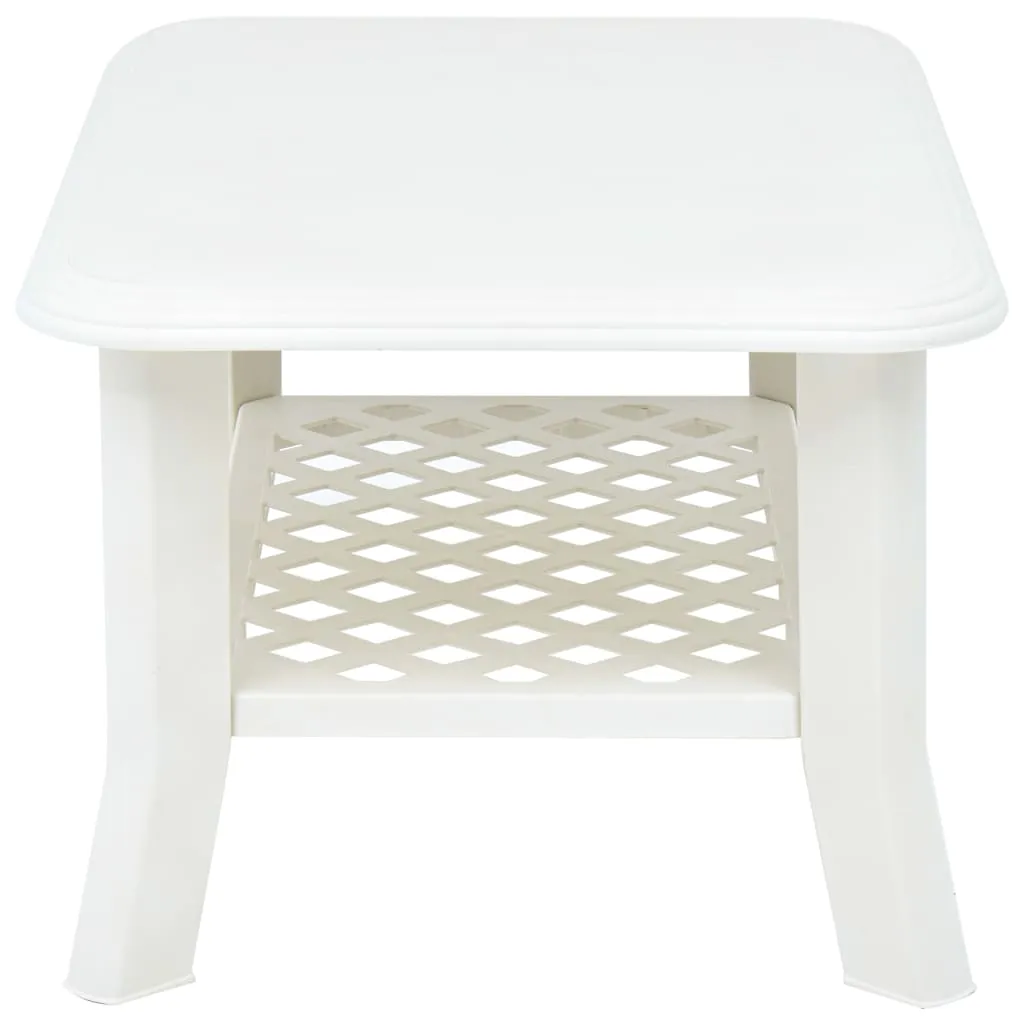 vidaXL Coffee Table Plastic Couch Accent Side Table White/Green/Anthracite