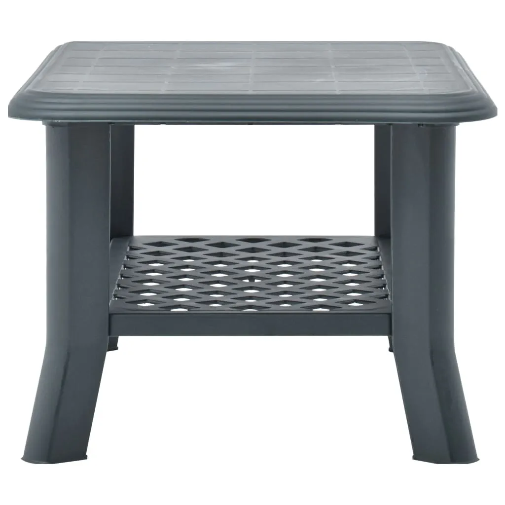 vidaXL Coffee Table Plastic Couch Accent Side Table White/Green/Anthracite