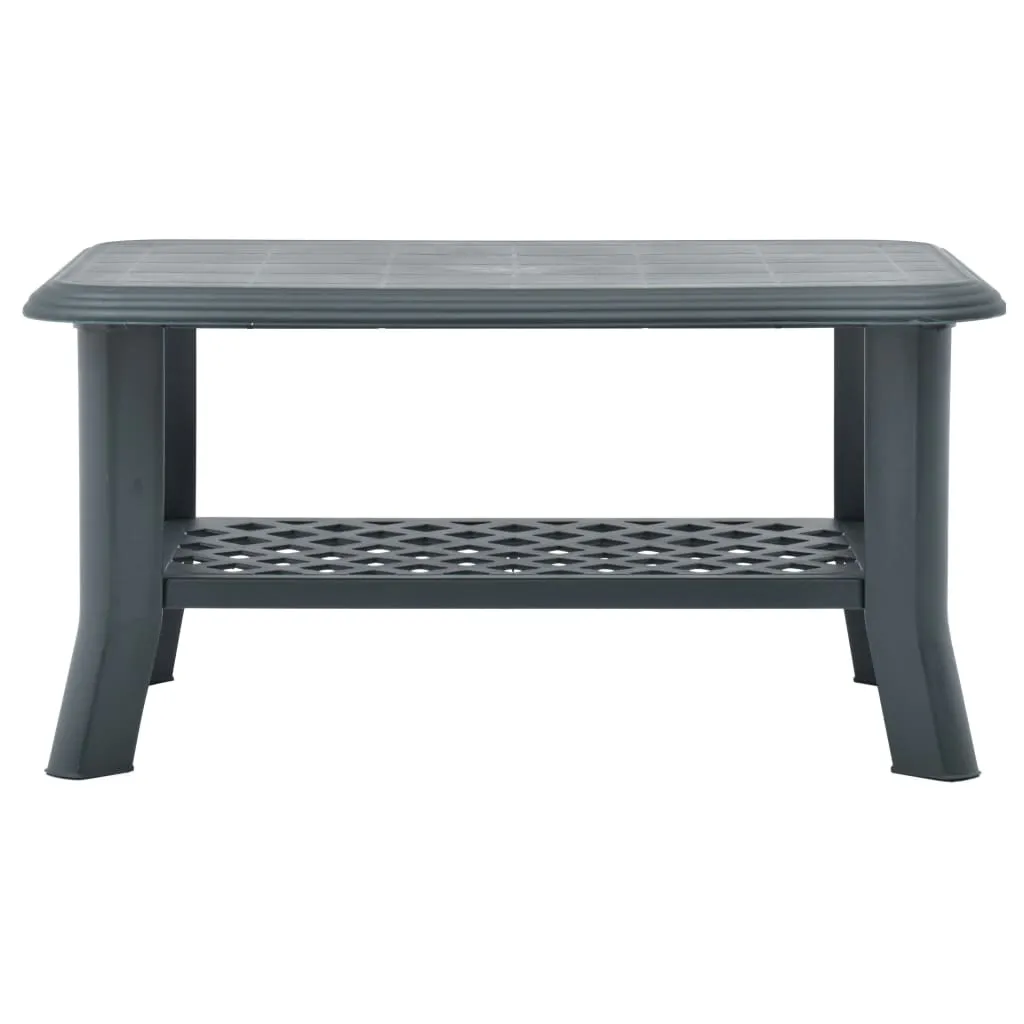 vidaXL Coffee Table Plastic Couch Accent Side Table White/Green/Anthracite