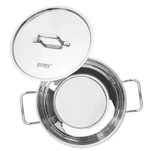Vinod – Doniv 2 Piece Majestic Sandwich Bottom Cookware Set, 1 Piece Sauce Pan with lid 14 cm &#038; 1 Piece Kadhai with Lid 24 cm