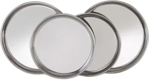 Vinod Mix Dinner Plate Set | 2 12’’ Plates & 2 10’’ Plates | Ideal For Indian Household | Dishwasher Safe | Silver-Finish | Stainless Steel | Eco-Friendly Tableware | Corrosion-Resistant | Pack of 4
