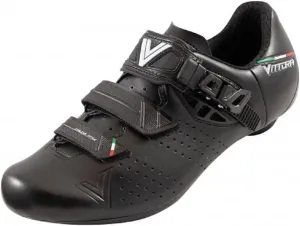 Vittoria Hera Road Cycling Shoes, 3-Bolt System, Black, Synthetic PU Upper with CRS Closure