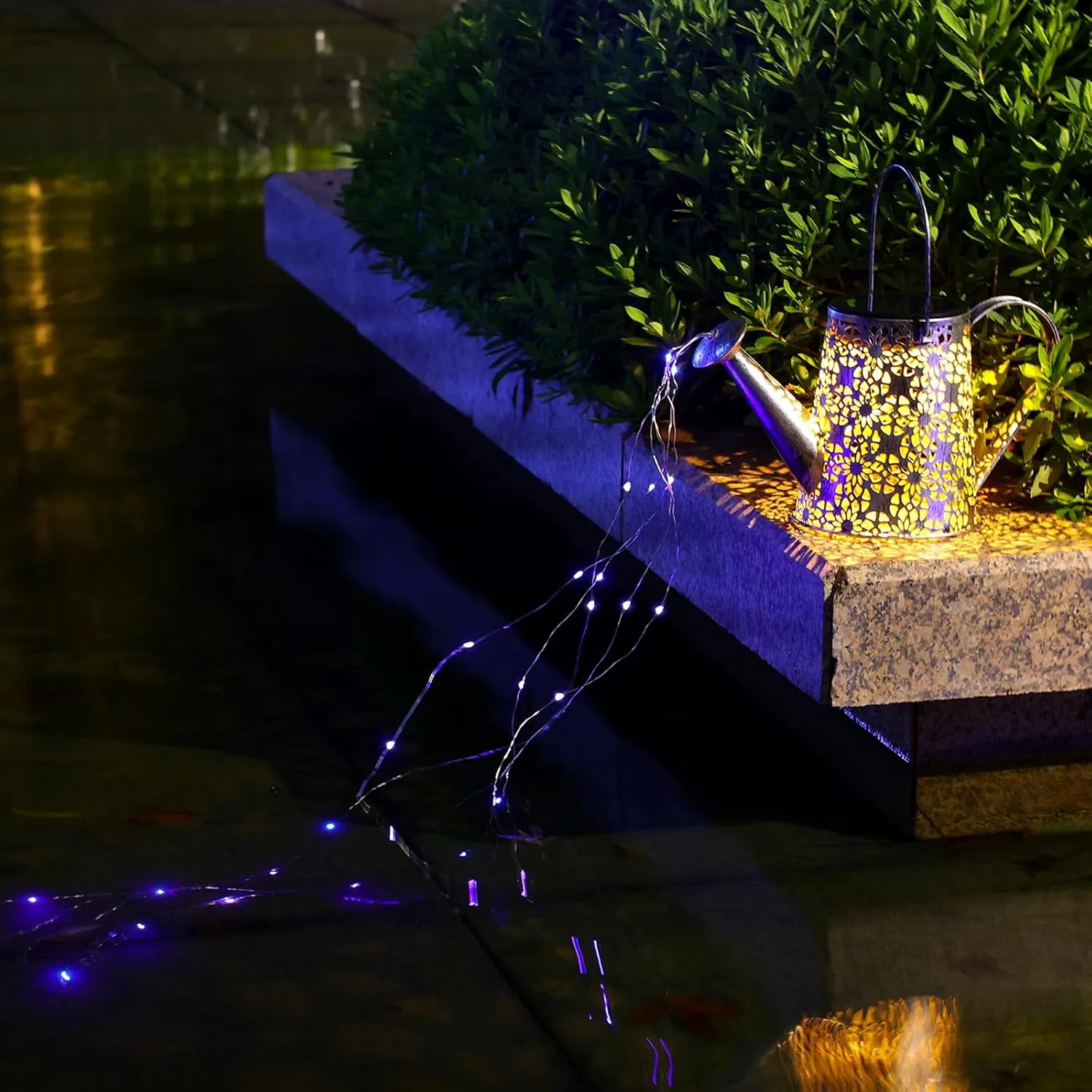 VOOKRY Solar Watering Can Lights, Large Hanging Solar Lights Outdoor Waterproof Garden Decor for Yard Porch Lawn Patio Outside Gardening Gifts for Mom Grandma Women Birthday(Purple)