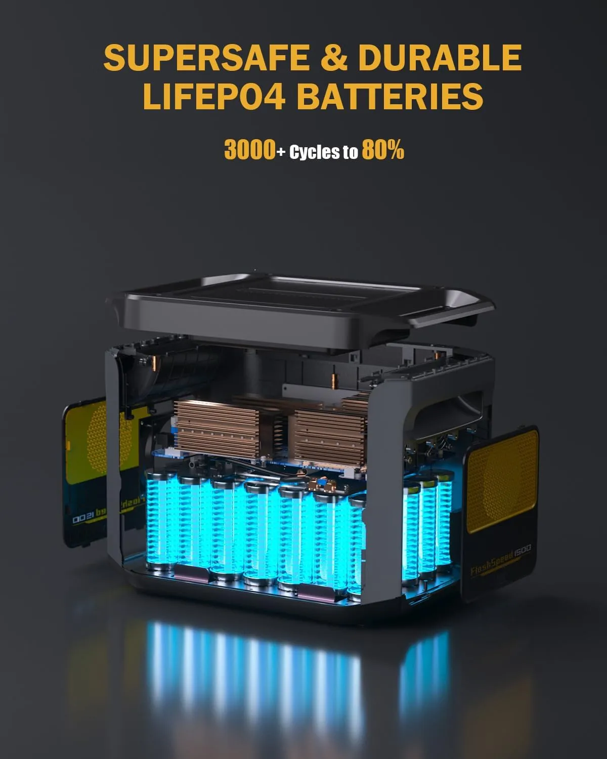 VTOMAN FlashSpeed 1500 Power Station 1548Wh Solar Generator 1500W(3000W Peak) Backup LFP Battery Expandable To 3096Wh Recharge 0-100% Within 1 Hour For Electric Backup Blackout Emergency