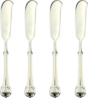 Wallace Napoleon Bee 18/10 Stainless Steel Butter Spreader (Set of Four)