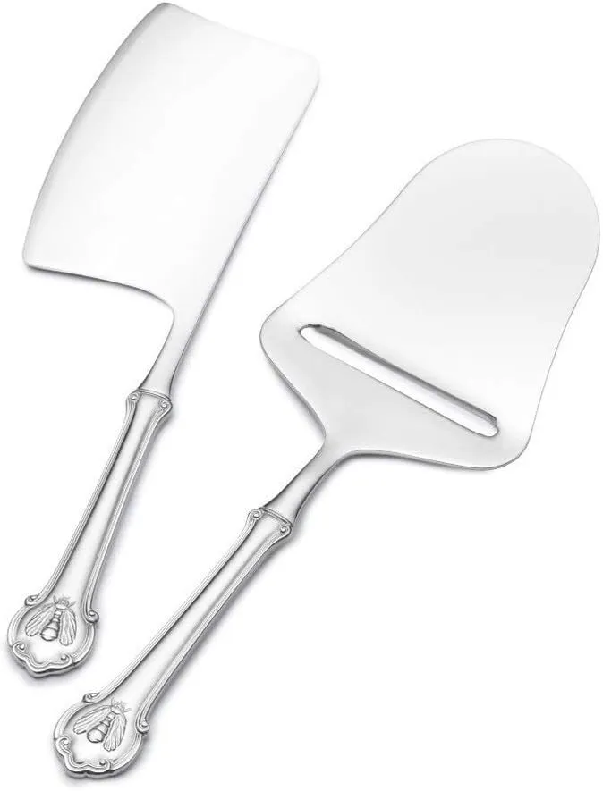 Wallace Napoleon Bee 2-Piece 18/10 Stainless Steel Cheese Set,Silver