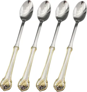 Wallace Napoleon Bee Gold 18/10 Stainless Iced Beverage Spoon (Set of Four)