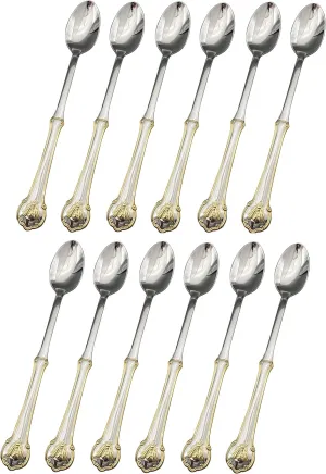 Wallace Napoleon Bee Gold 18/10 Stainless Iced Beverage Spoon (Set of Twelve)