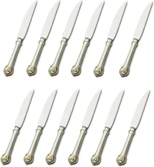 Wallace Napoleon Bee Gold 18/10 Stainless Steel Steak Knife (Set of Twelve)