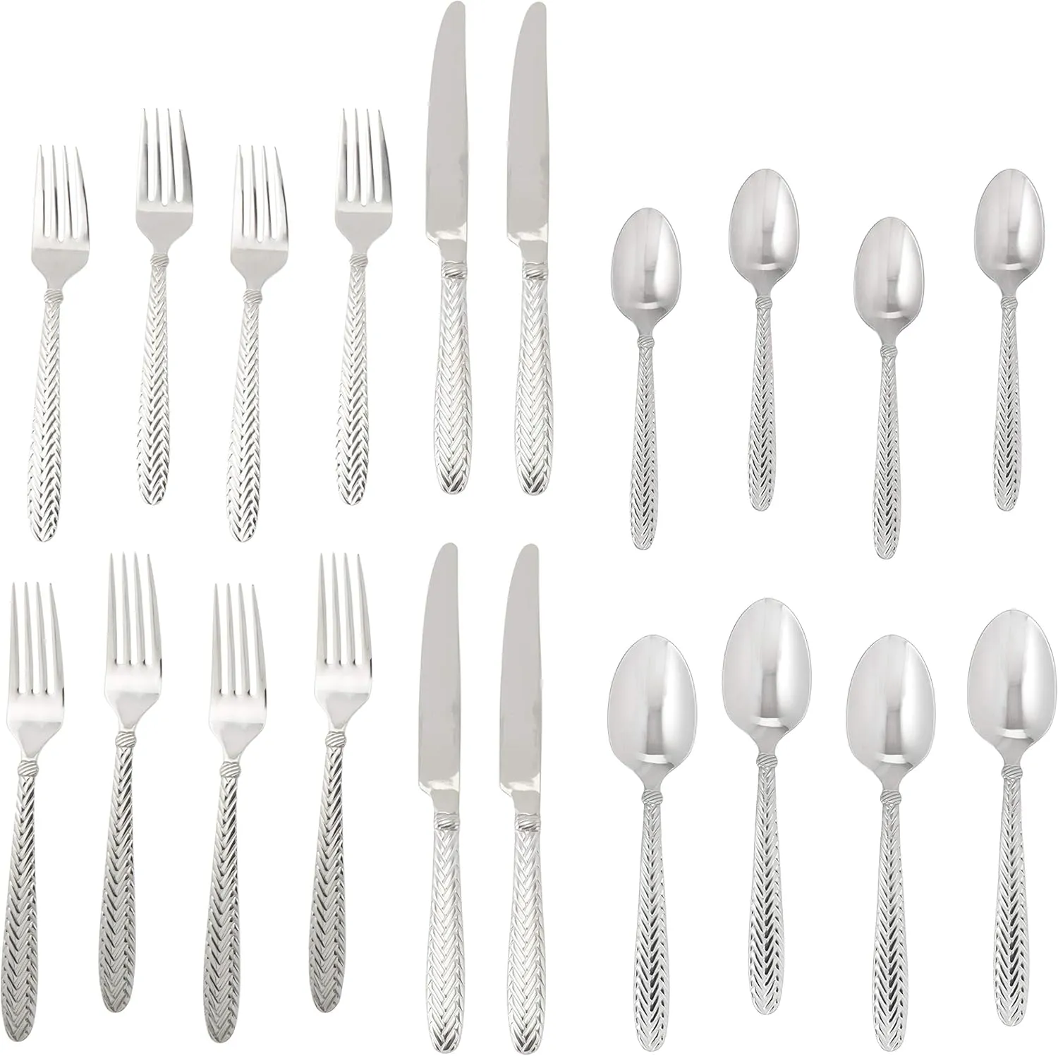 Wallace Reins 18/10 Stainless Steel Flatware Set, 20-Piece, Service for 4