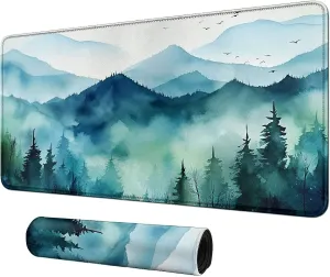 Watercolor Forest for MTG & TCG Playmat,BFDHGQZC 24" x 14" Game Mat for MTG/RPG/CCG Trading Card Game Playmats Table Mat Perfect for Card Games Video Games Computer Office