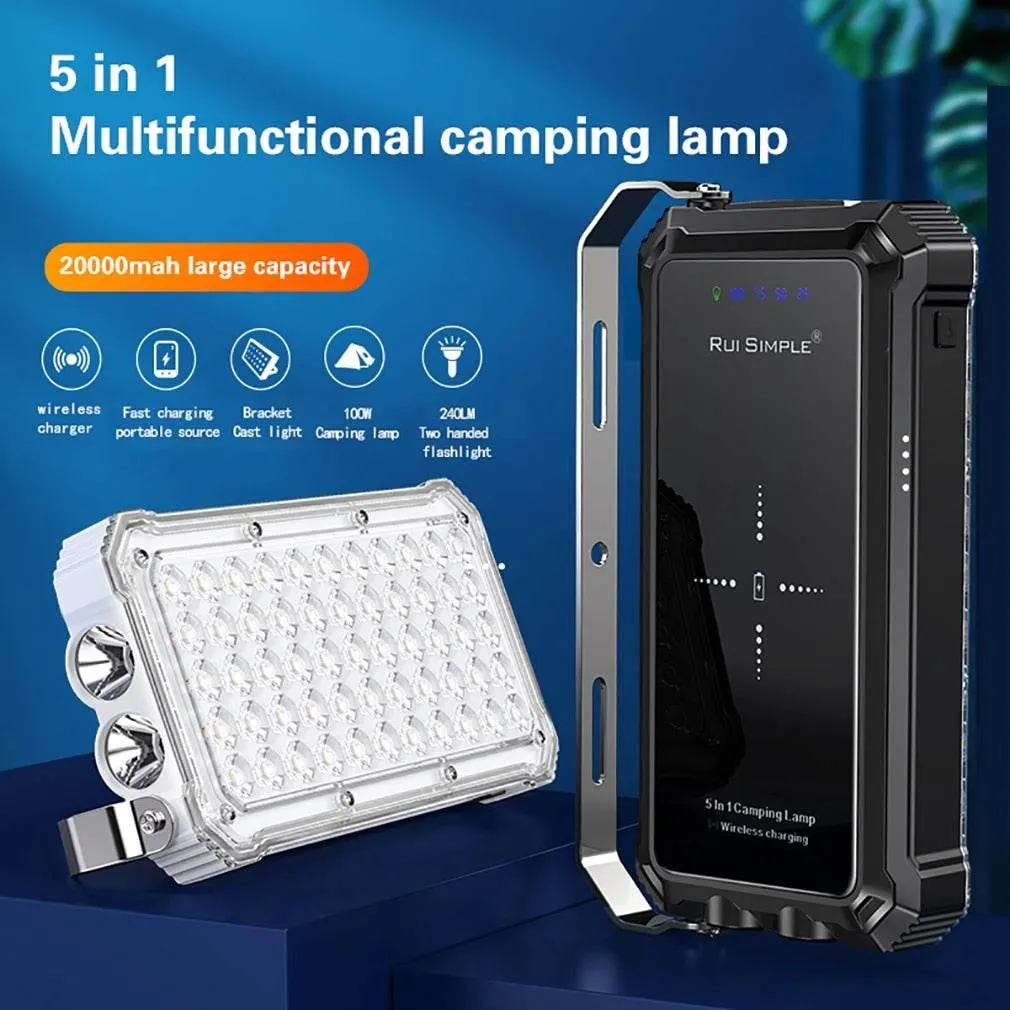 Waterproof LED Power Bank - Wireless Charging Portable Charger
