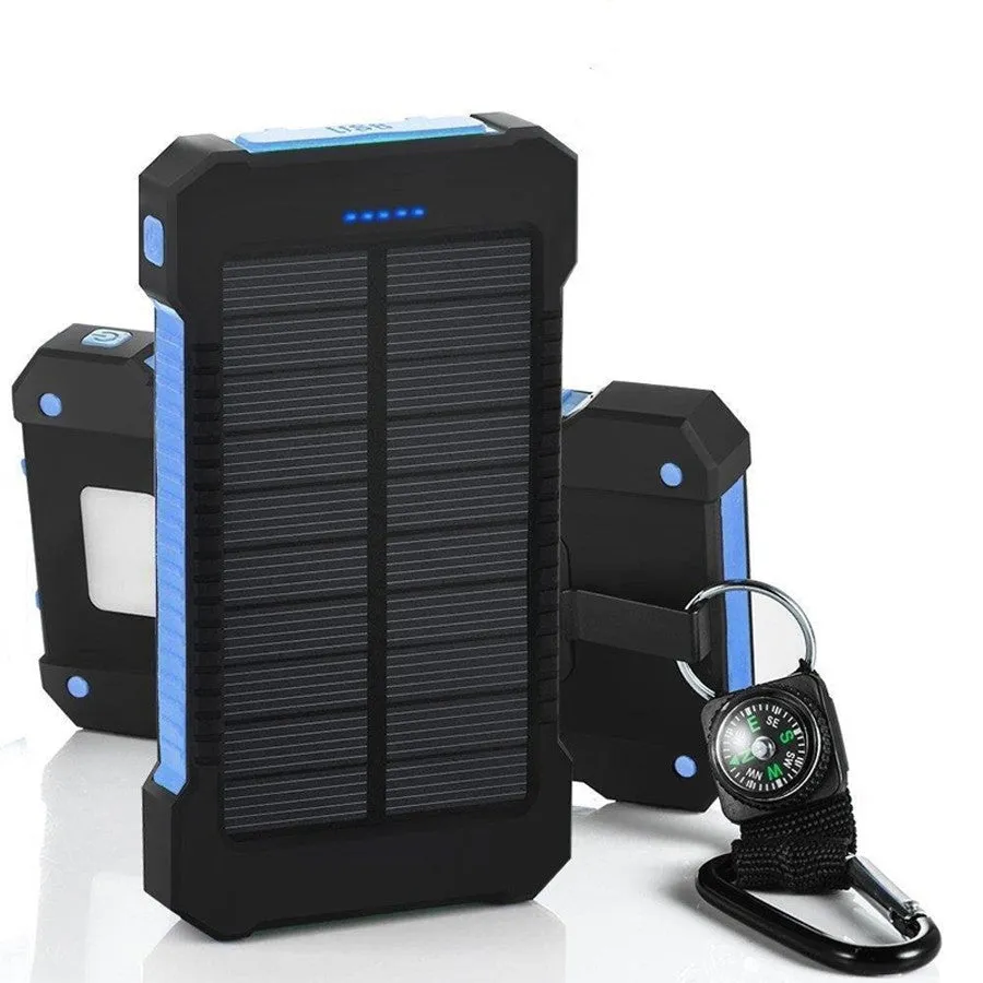 Waterproof  Solar Power Bank  20000mAh with Battery