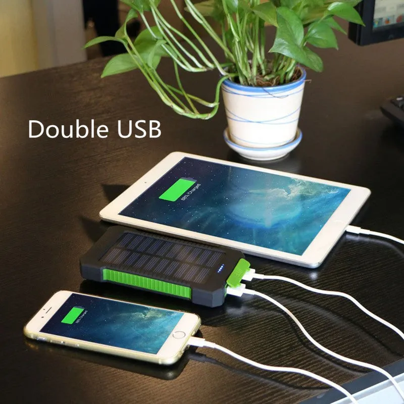 Waterproof  Solar Power Bank  20000mAh with Battery