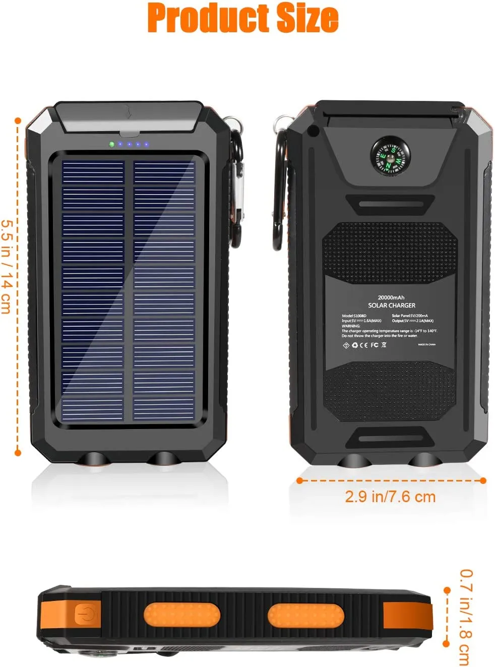 Waterproof Solar Power Bank