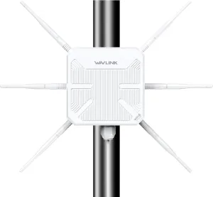 WAVLINK AX3000 WiFi 6 Access Point, Outdoor WiFi Extender Long Range with Dual Band/PoE/IP67 Waterproof/6 x 7dBi Antennas, Supports Up to 256 Devices for Camping, Large Backyard Work with Starlink