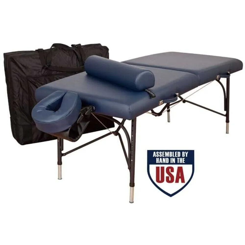 Wellspring Portable Massage Table / Professional Package / Includes Table, Boiance Face Rest, Semi-Round Bolster, Carry Case, Arm Hammock by Oakworks
