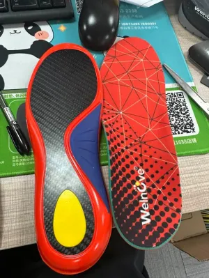Welnove Carbon Fiber Sports Insoles with Arch Support, Professional Shock Absorption & Energy Return for Running, Basketball & High-Impact Training, Enhanced Stability & Long-Lasting Performance -3XL