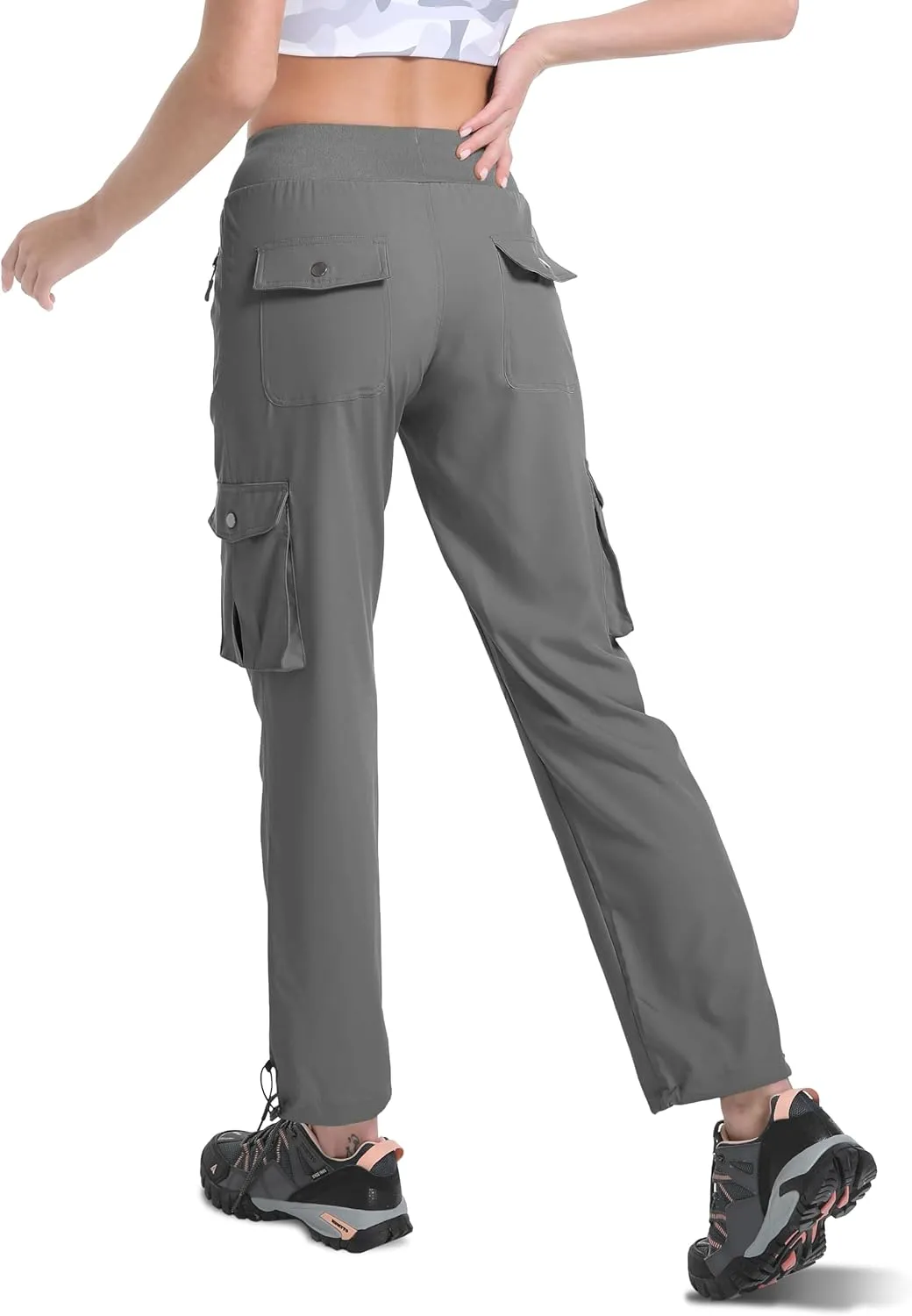 WENRONSTA Women's Cargo Pants Lightweight Water Resistant Quick Dry Hiking Pants Travel Outdoor Work Joggers with 6 Pockets