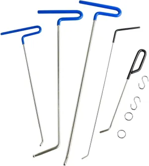 WHDZ Dent Removal Rods Tools Paintless Dent Repair Set with Air Wedge for Auto Body Hail Damage Remover (10 Pieces)