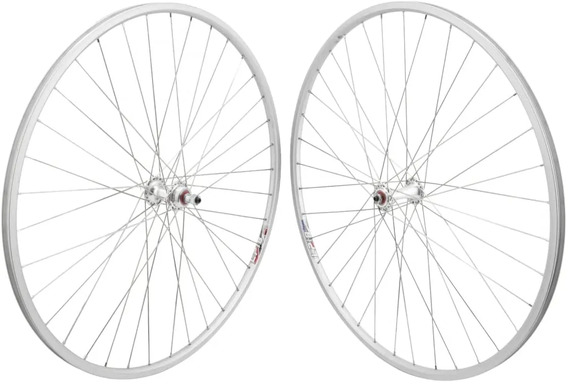 WheelMaster Weinmann LP18 Wheel Set - 27" x 1.0", 36H, QR, 5/6/7-Speed, All-Silver