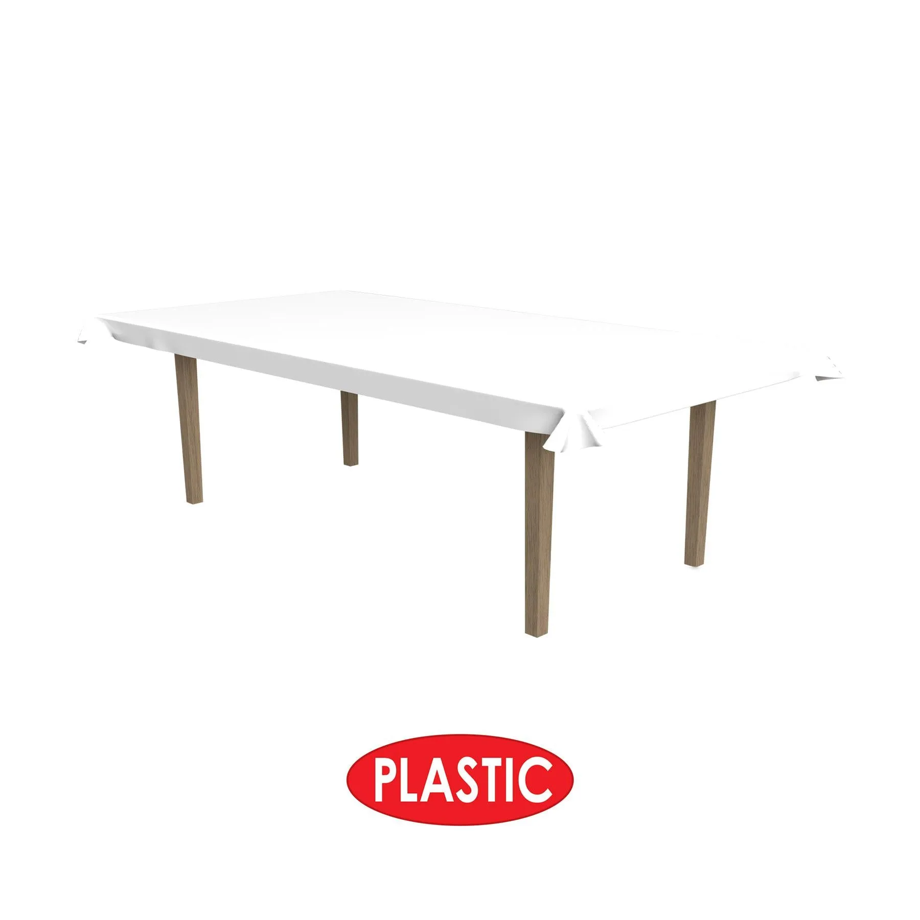 White Plastic Party Table Roll