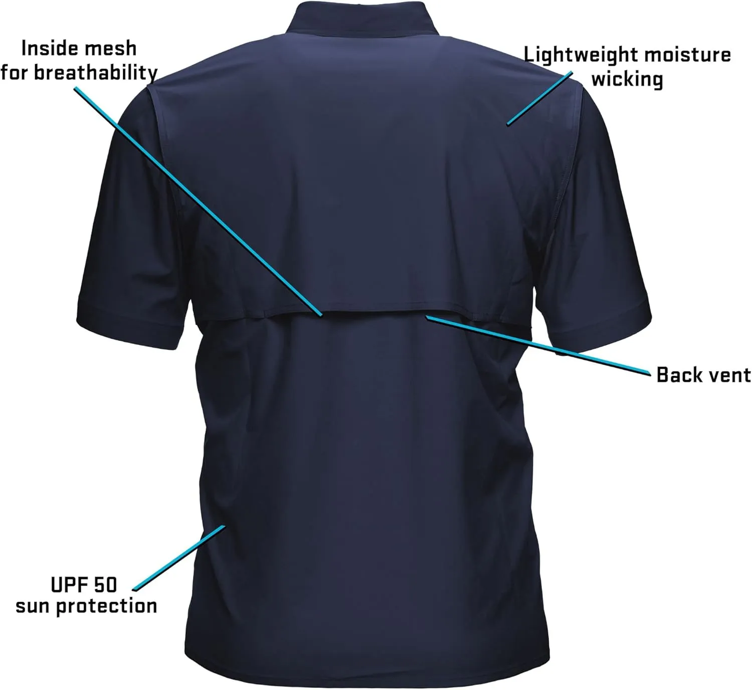Whitewater Lightweight Moisture Wicking Short Sleeve Shirt with UPF 50