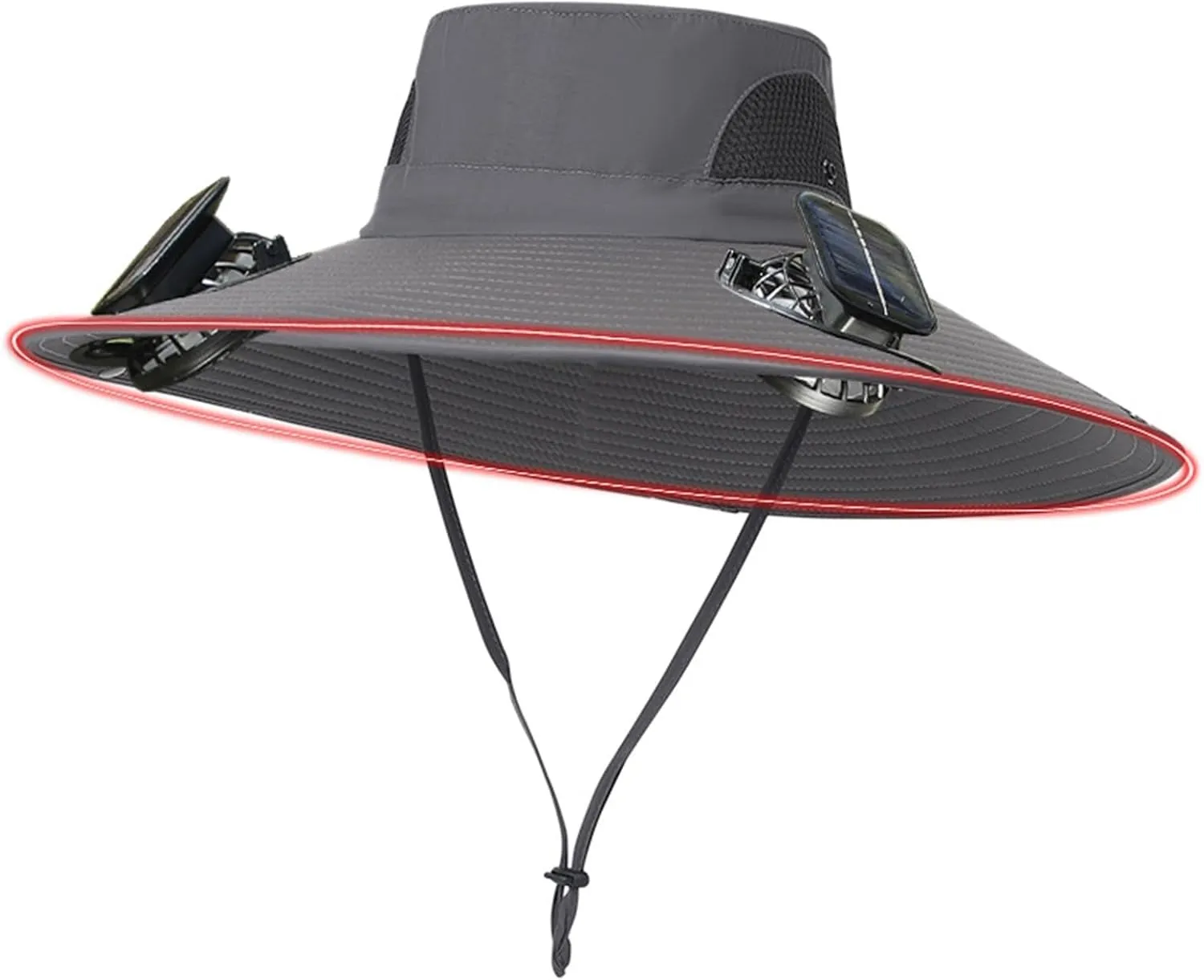 Wide Brim Solar Fan Hats for Woman, UPF 50  Solar Fan Sun Hat for Outdoor Hiking Camping Beach Fishing