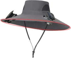 Wide Brim Solar Fan Hats for Woman, UPF 50  Solar Fan Sun Hat for Outdoor Hiking Camping Beach Fishing