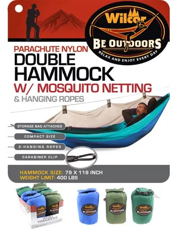 Wilcor Hammock Parachute Nylon With Netting